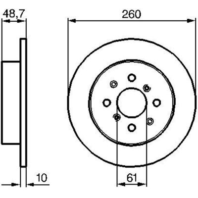 Bosch Bremscheibe - Modell 0 986 479 014 - für Honda, MG Bosch Bremscheibe - Modell 0 986 479 014 - für Honda, MG
