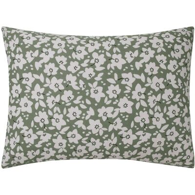 Origin Emma Kaki Floral 50x70 taie d'oreiller - taie d'oreiller Origin Emma Kaki Floral 50x70 taie d'oreiller - taie d'oreiller