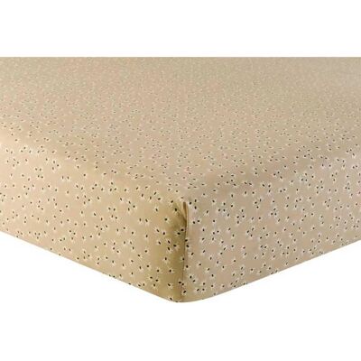 Origin Léonie Floral Beige Sable - Drap housse Origin Léonie Floral Beige Sable - Drap housse