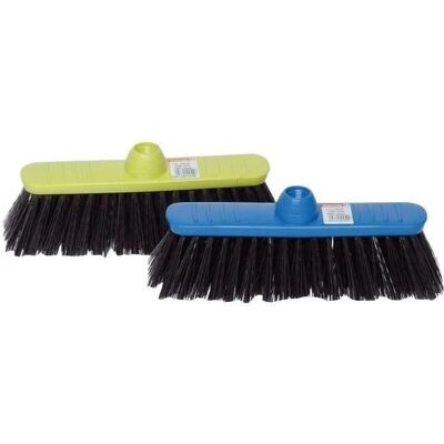 Balai en fibre PVC ondulée noir Thomas - Nettoyage sols durs Balai en fibre PVC ondulée noir Thomas - Nettoyage sols durs