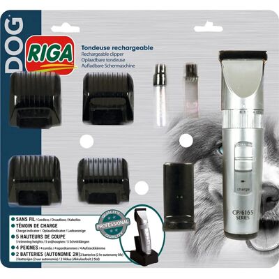 Riga Oplaadbare Knipapparaat - 2 Batterijen - 4 Kammen - 1 Oplader Riga Oplaadbare Knipapparaat - 2 Batterijen - 4 Kammen - 1 Oplader