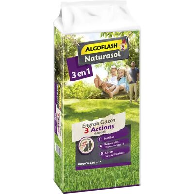 Algoflash Naturasol AG3BIO250 Engrais 3-en-1 - Gazon - Publicité Algoflash Naturasol AG3BIO250 Engrais 3-en-1 - Gazon - Publicité