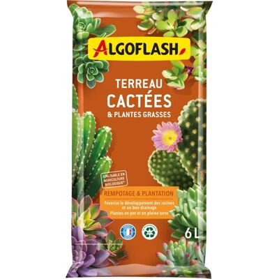Algoflash - Terreau Cactees et Plantes Grasses 6L - 6L - Cactus & Succulent - Soil - Publicité Algoflash - Terreau Cactees et Plantes Grasses 6L - 6L - Cactus & Succulent - Soil - Publicité
