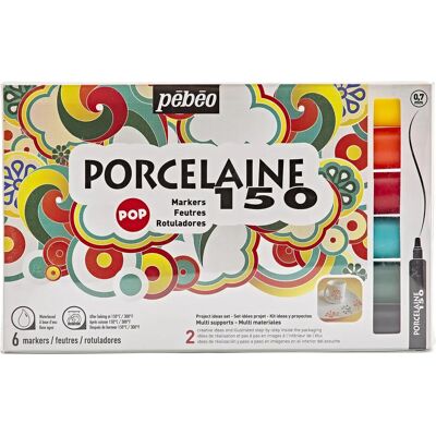 Pebeo Porcelaine 150 Marker - Verschiedene Farben - 6er Pack Pebeo Porcelaine 150 Marker - Verschiedene Farben - 6er Pack