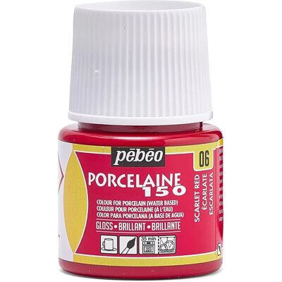 Pebeo Porzellan 150 Wasserbasierte Permanent Keramikfarbe 45ml Scharlachrot Pebeo Porzellan 150 Wasserbasierte Permanent Keramikfarbe 45ml Scharlachrot