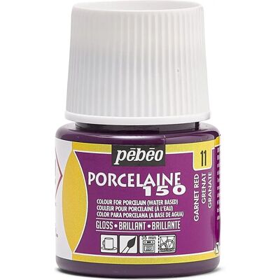Pebeo Porzellan 150 Wasserbasierte Keramikfarbe 45ml Garnet Rot - Farbe Pebeo Porzellan 150 Wasserbasierte Keramikfarbe 45ml Garnet Rot - Farbe