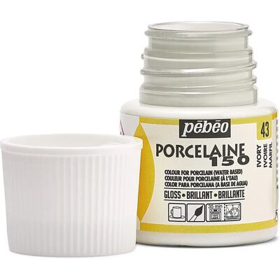 Pébéo Elfenbein Wasserbasierte Porzellanfarbe - 45ml - Glänzendes Finish Pébéo Elfenbein Wasserbasierte Porzellanfarbe - 45ml - Glänzendes Finish