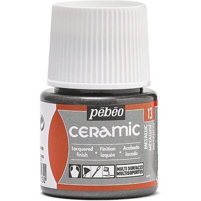 Pébéo Peinture céramique et multi-surfaces - Gris - 45 ml - Publicité Pébéo Peinture céramique et multi-surfaces - Gris - 45 ml - Publicité