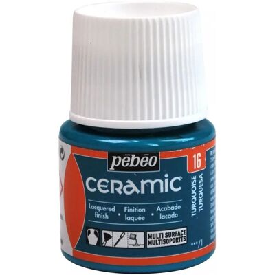 Pébéo Peinture Céramique et Surfaces Multiples - Turquoise 45ml - Publicité Pébéo Peinture Céramique et Surfaces Multiples - Turquoise 45ml - Publicité