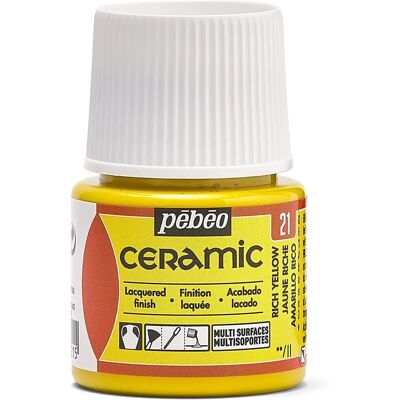 Farba ceramiczna żółta Pébéo - 45ml do ceramiki i terakoty Farba ceramiczna żółta Pébéo - 45ml do ceramiki i terakoty