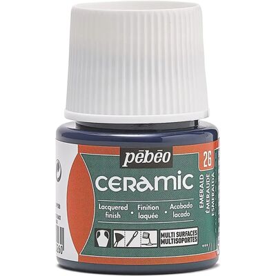 Pébéo Peinture céramique Émeraude - 45ml sur surfaces - Publicité Pébéo Peinture céramique Émeraude - 45ml sur surfaces - Publicité