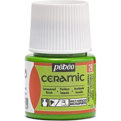 Pébéo Peinture céramique vert Victor - 45 ml - Pour terre cuite, céramique, multi-surfaces - Publicité Pébéo Peinture céramique vert Victor - 45 ml - Pour terre cuite, céramique, multi-surfaces - Publicité