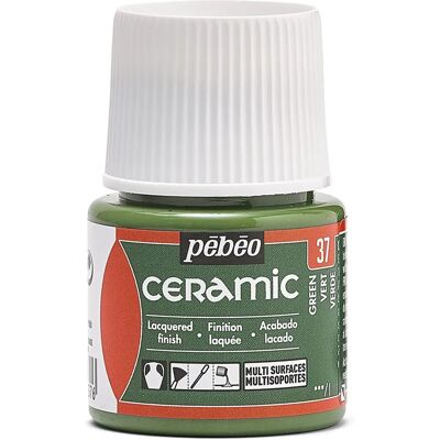 Pébéo Peinture céramique verte - 45ml pour céramique et terracotta - Publicité Pébéo Peinture céramique verte - 45ml pour céramique et terracotta - Publicité