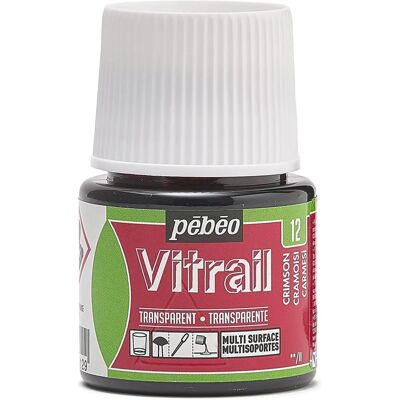Peinture Vitrail Pebeo Crimson - 45ml - Transparente, Brillante, Décorative - Publicité Peinture Vitrail Pebeo Crimson - 45ml - Transparente, Brillante, Décorative - Publicité