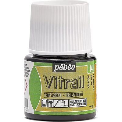 Peinture verre Pebeo Vitrail Jaune - Peinture pour verre - Publicité Peinture verre Pebeo Vitrail Jaune - Peinture pour verre - Publicité
