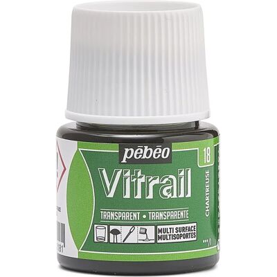 Peinture verre transparente Vitrail Pebeo - 45ml Chartreuse - Publicité Peinture verre transparente Vitrail Pebeo - 45ml Chartreuse - Publicité