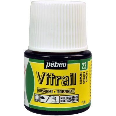 Pebeo Vitrail Citron - Peinture sur Verre - Publicité Pebeo Vitrail Citron - Peinture sur Verre - Publicité