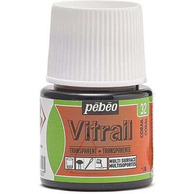 Peinture Vitrail Saumon Pebeo - Peinture pour verre - Publicité Peinture Vitrail Saumon Pebeo - Peinture pour verre - Publicité