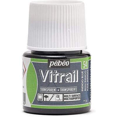 Peinture Vitrail Indigo Bleu de Pebeo - Peinture pour verre Peinture Vitrail Indigo Bleu de Pebeo - Peinture pour verre