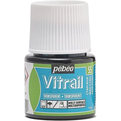 Pebeo Vitrail Cyan Blue Glass Paint - Glass Paint Pebeo Vitrail Cyan Blue Glass Paint - Glass Paint