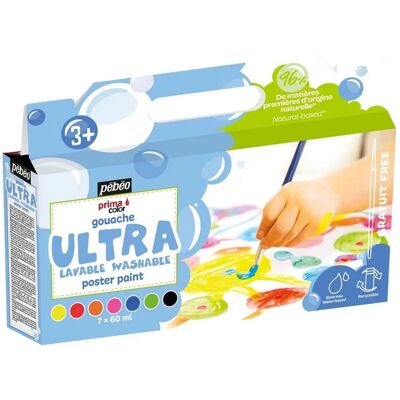 Pébéo Zestaw 7 ultrajemnych farb gouache - Wielokolorowy Pébéo Zestaw 7 ultrajemnych farb gouache - Wielokolorowy