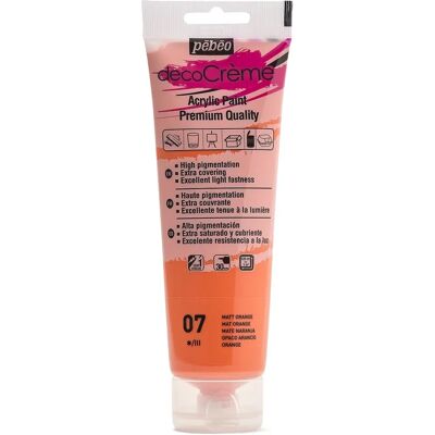 Peinture DecoCreme Orange Pebeo 120ml - Art, Artisanat & Mobilier Peinture DecoCreme Orange Pebeo 120ml - Art, Artisanat & Mobilier