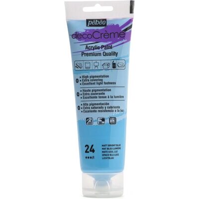 Pebeo DecoCreme Bleu Bright - Peinture - Publicité Pebeo DecoCreme Bleu Bright - Peinture - Publicité