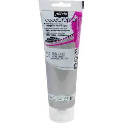 Pebeo Silber DecoCreme Farbe - Innen & Möbel - 120ml Pebeo Silber DecoCreme Farbe - Innen & Möbel - 120ml