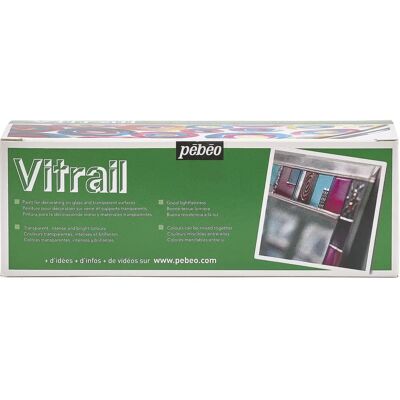 Pebeo Vitrail Glass Paint Assorted Colours Box Set 10 x 45ml Pebeo Vitrail Glass Paint Assorted Colours Box Set 10 x 45ml
