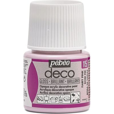 Farba akrylowa Pebeo Deco Fairy Pink - Połysk - 45ml Farba akrylowa Pebeo Deco Fairy Pink - Połysk - 45ml