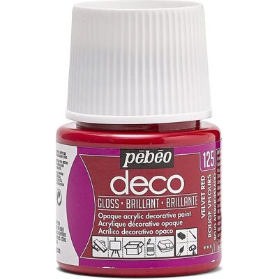 Pebeo Deco Art Rouge Velours - Peinture - Couleurs Brillantes - Publicité Pebeo Deco Art Rouge Velours - Peinture - Couleurs Brillantes - Publicité