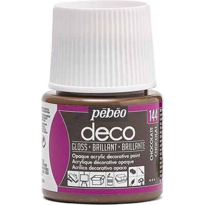 Peinture Décorative Pebeo Deco Chocolat - 45ml - Brillant - Publicité Peinture Décorative Pebeo Deco Chocolat - 45ml - Brillant - Publicité