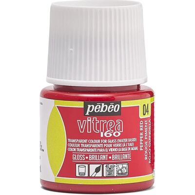 Pebeo Vitrea 160 Glass Paint - Pepper Red - 45ml Pebeo Vitrea 160 Glass Paint - Pepper Red - 45ml
