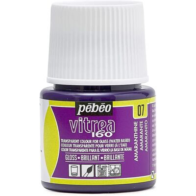 Pebeo Vitrea 160 Water-Based Permanent Glass Paint - Amaranthine - Glass Paint Pebeo Vitrea 160 Water-Based Permanent Glass Paint - Amaranthine - Glass Paint