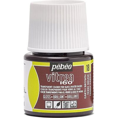 Peinture pour verre Pebeo Vitrea 160 à base d'eau - Marron Terre - Publicité Peinture pour verre Pebeo Vitrea 160 à base d'eau - Marron Terre - Publicité