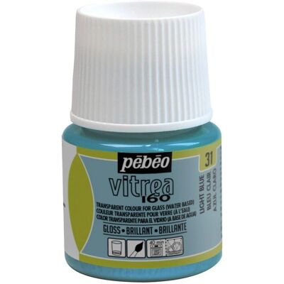 Pebeo Vitrea 160 Wasserbasierte Glasfarbe - Hellblau Pebeo Vitrea 160 Wasserbasierte Glasfarbe - Hellblau
