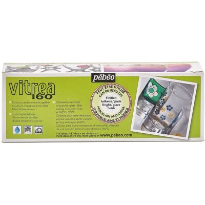 Pebeo Vitrea 160 Glass Paint Assorted Colours Box Set - Glass Paint Set Pebeo Vitrea 160 Glass Paint Assorted Colours Box Set - Glass Paint Set