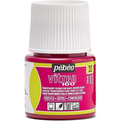 Peinture pour verre Pebeo Vitrea 160 à base d'eau Rose Poudré - Peintures pour verre - Publicité Peinture pour verre Pebeo Vitrea 160 à base d'eau Rose Poudré - Peintures pour verre - Publicité