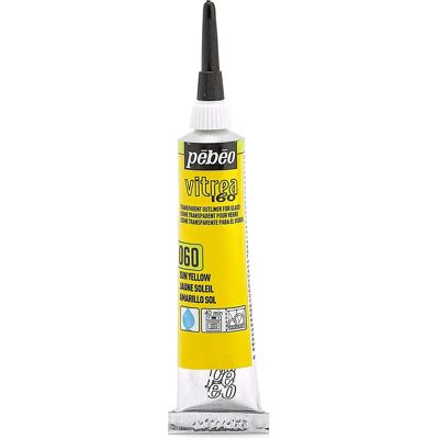 Pebeo Vitrea 160 Kontur do Malowania na Szkło - Słońce Żółty - 20ml Pebeo Vitrea 160 Kontur do Malowania na Szkło - Słońce Żółty - 20ml
