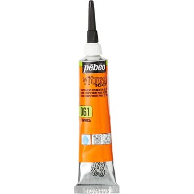 Pebeo Vitrea 160 Glasmalerei Outliner - Paprika - 3D Rand - Glaskunst Pebeo Vitrea 160 Glasmalerei Outliner - Paprika - 3D Rand - Glaskunst