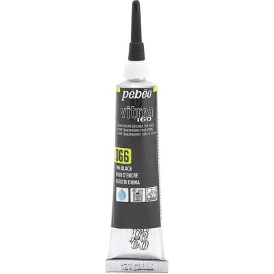 Pebeo Vitrea 160 Glasmalerei Outliner - Schwarz - Dauerhafter 3D-Rand Pebeo Vitrea 160 Glasmalerei Outliner - Schwarz - Dauerhafter 3D-Rand