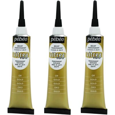 Pebeo Vitrea 160 Glasmalerei Outliner - Gold - Glas Malerei Outliner Pebeo Vitrea 160 Glasmalerei Outliner - Gold - Glas Malerei Outliner