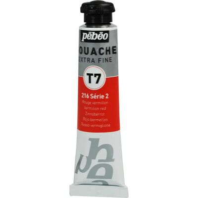 Peinture gouache Pebeo T7 Extra Fine - Rouge Vermillon - 20ml Peinture gouache Pebeo T7 Extra Fine - Rouge Vermillon - 20ml