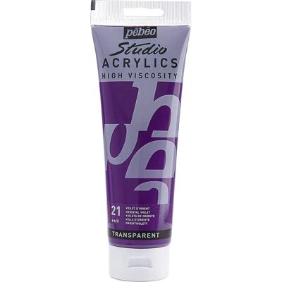Peinture acrylique Studio PÉBÉO - Haute Viscosité - 250ml - Violet Oriental Peinture acrylique Studio PÉBÉO - Haute Viscosité - 250ml - Violet Oriental