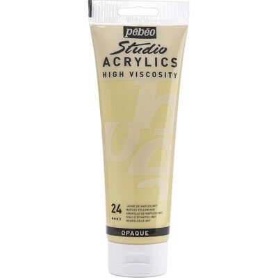Peinture acrylique PÉBÉO Jaune Nápoles - Opacité - 250ml Peinture acrylique PÉBÉO Jaune Nápoles - Opacité - 250ml