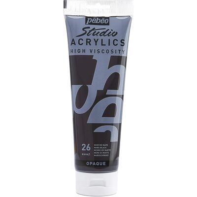 Pébéo Schwarze Acrylfarbe - 250ml - Acrylfarbe Pébéo Schwarze Acrylfarbe - 250ml - Acrylfarbe