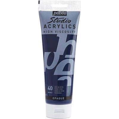 Pébéo Peinture acrylique Grise - 250ml - Finition Satinée - Fournitures d'Art Pébéo Peinture acrylique Grise - 250ml - Finition Satinée - Fournitures d'Art