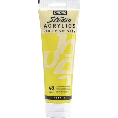 Pébéo Studio Peinture Acrylique Jaune Primaire - 250ml - Publicité Pébéo Studio Peinture Acrylique Jaune Primaire - 250ml - Publicité