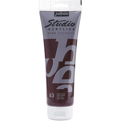 Pébéo Studio Acrylfarbe - Hohe Viskosität - 250 ml Roter Erdboden Pébéo Studio Acrylfarbe - Hohe Viskosität - 250 ml Roter Erdboden