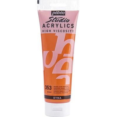 Pébéo Peinture acrylique iridescente Orange Jaune - 250ml Pébéo Peinture acrylique iridescente Orange Jaune - 250ml
